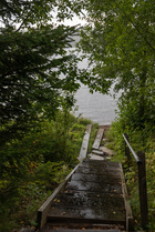 Näkymä terassilta rantaan